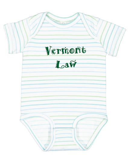 Vermont Law Onesie Marine Stripe